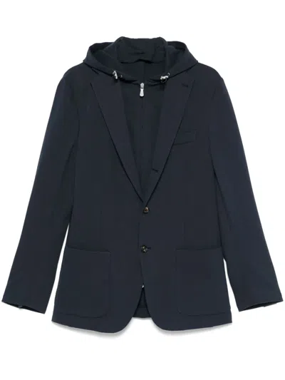 Eleventy Layered-effect Blazer In Blue