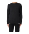 Eleventy Layered Hem Sweater In Black