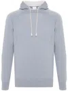 Eleventy Layered Cashmere Hoodie In Blue