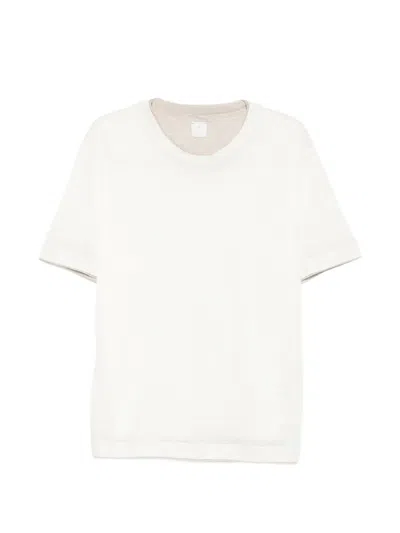 Eleventy 레이어드 디테일 티셔츠 In White