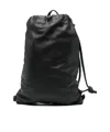 Eleventy Leather Backpack In Black