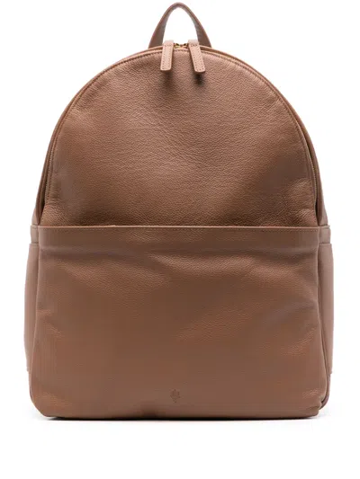 Eleventy Rucksack Aus Leder In Braun