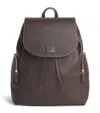 Eleventy Leather Backpack In Brown