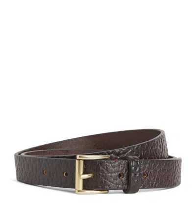Eleventy Leather Belt In Brown