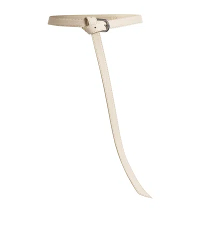 Eleventy Leather Belt In Neutral