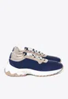 Eleventy Leather-blend Low-top Sneakers In Multi