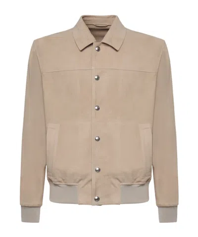 ELEVENTY ELEVENTY LEATHER BOMBER JACKET