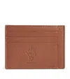 Eleventy Leather Card Holder In Brown