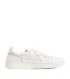 Eleventy Leather Sneakers In White