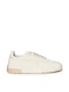 Eleventy Deerskin Low Sneakers In White