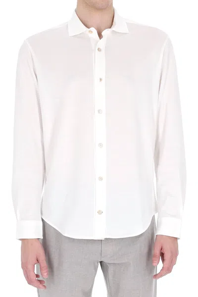 Eleventy Light And Natural Mini Shirt For Men In White