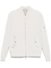 Eleventy Light Beige Gabardine Bomber Jacket
