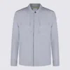 Eleventy Long Sleeved Button-fastened Jacket In Blue