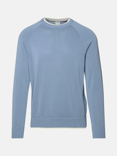 Eleventy Light Blue Cotton Sweater