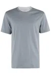 Eleventy Crew-neck Cotton T-shirt In Blue