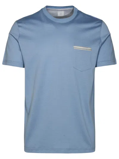 Eleventy Light Blue Cotton T-shirt