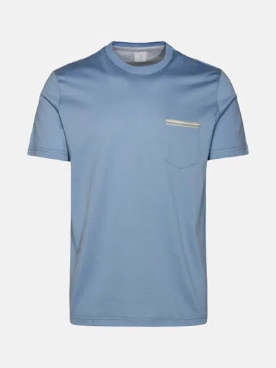 Eleventy Light Blue Cotton T-shirt