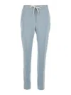 Eleventy Light Blue Drawstring Waist Pants In Blue