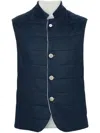 Shop Eleventy Light Blue Reversible Padded Jackets