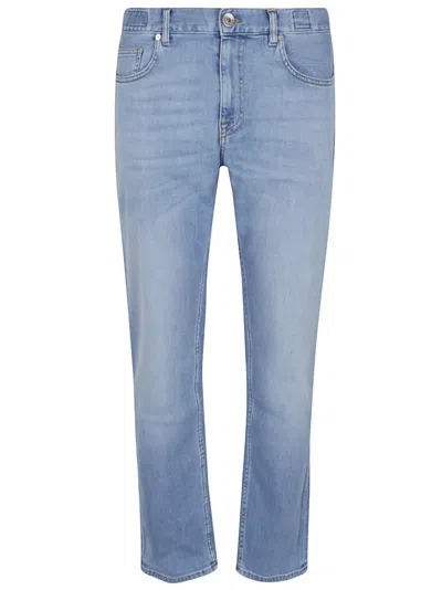 Eleventy Tailored Light Blue Denim Jeans With Classic Five-pocket Design