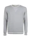 Eleventy Light Gray Crew Neck Sweater