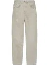 Eleventy Light Grey Buttoned Jeans In Gray