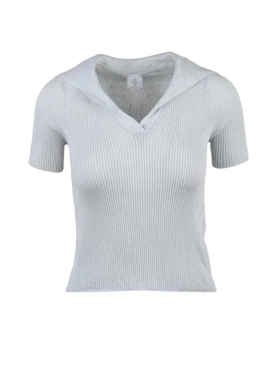 Eleventy Light Grey Cotton Polyester Polyamide Polo Shirt In Gray