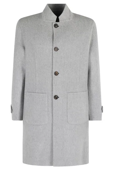 Eleventy Light Grey Mp Reversible Coat In Gray