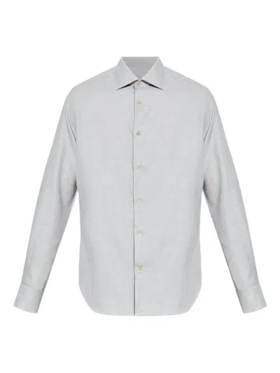 Eleventy Lightweight Button-up Shirt In Gray