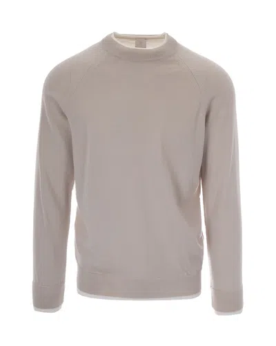 Eleventy Lightweight Knit Sweater With Crew Neckline In Gray