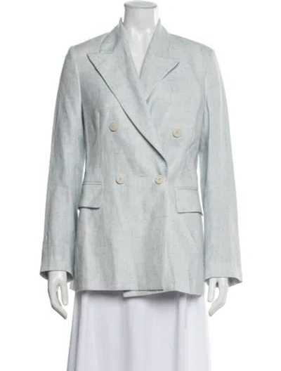 Pre-owned Eleventy Linen Blazer In Blue