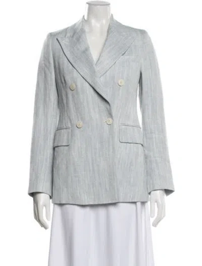 Pre-owned Eleventy Linen Blazer In Blue