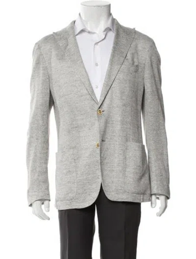 Pre-owned Eleventy Linen Blazer In Gray