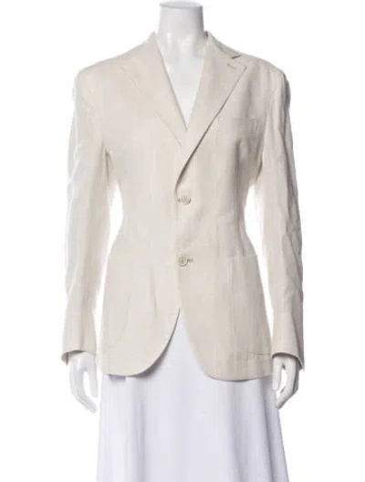 Pre-owned Eleventy Linen Blazer In Neutral