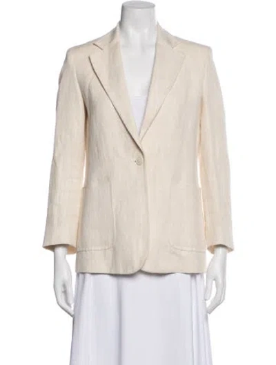 Pre-owned Eleventy Linen Blazer In Neutral