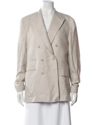 Pre-owned Eleventy Linen Blazer In Neutrals