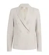 Eleventy Linen-blend Double-breasted Blazer