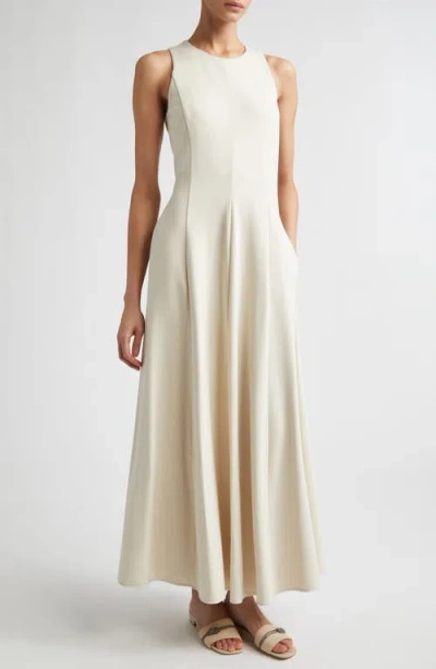 Eleventy Linen Blend Sleeveless Dress In Brown