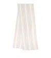 Eleventy Linen-blend Stripe Scarf