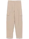 Eleventy Linen Cargo Trousers In Neutrals