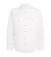 Eleventy Mens Light Gray Texas Flap-pocket Cotton Shirt In White