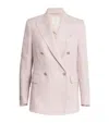 Eleventy Linen Double-breasted Blazer
