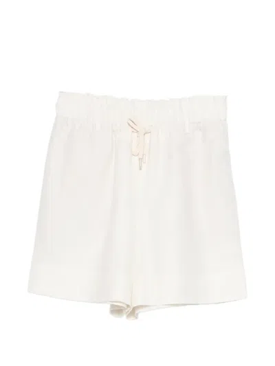 Eleventy Linen Drawstring Shorts In Neutral