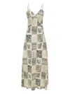 Eleventy Linen Dress In Neutrals