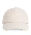 Eleventy Light Beige Cap With Cut-out Detailing In White