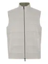 Eleventy White Linen Gilet With Pockets
