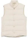 Eleventy Linen Gilet In Neutrals