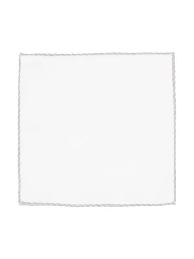 Eleventy Linen Handkerchief In White