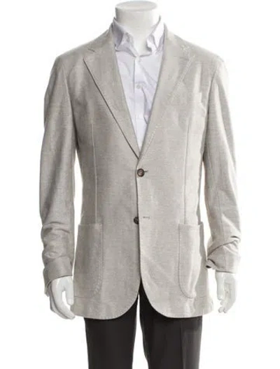 Pre-owned Eleventy Linen Jacket In Gray