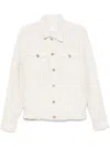 Eleventy Beige Denim Jacket With Classic Button-up Design In Neutrals